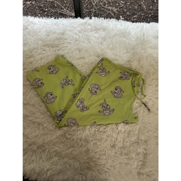 Disney Thumper Women's Pajama Pants Size L Green White gray pink blue - Picture 2 of 12